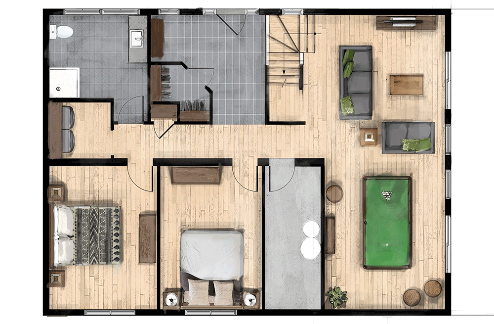 Altitude Perspective Plancher Rez De Jardin