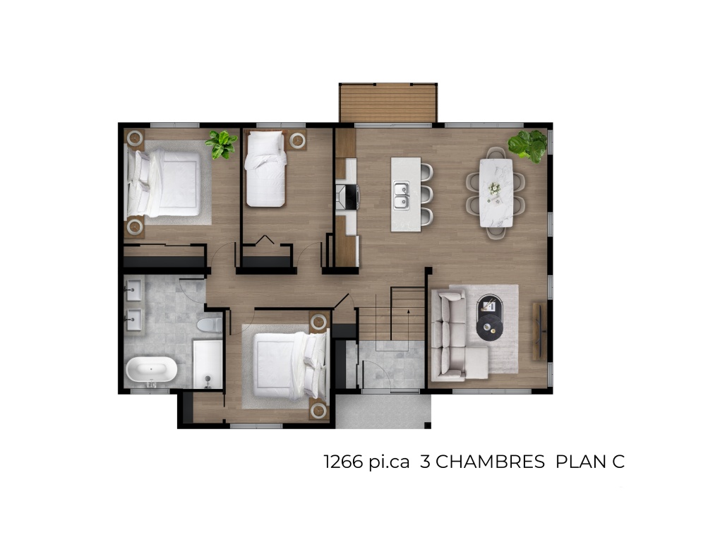 Martina 1266 3 Chambres Plan C OPT