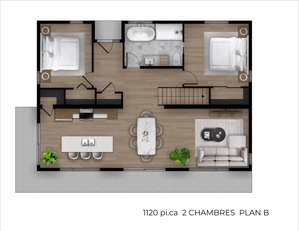 Monterey 1120 2 Chambres Plan B OPT