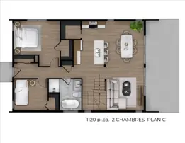 Alta 1120 2 Chambres Plan C OPT