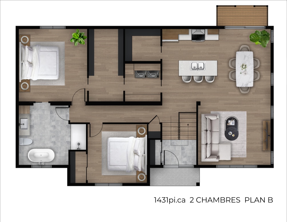 Martina 1431 2 Chambres Plan B OPT