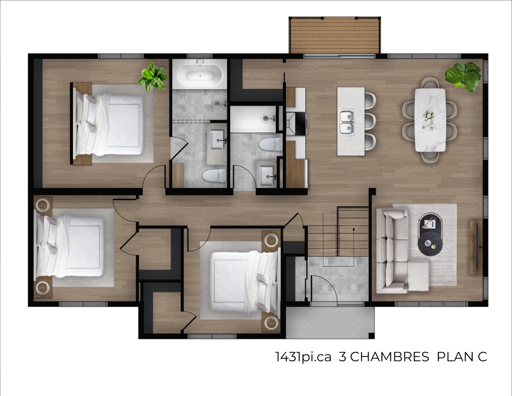 Martina 1431 3 Chambres Plan C OPT