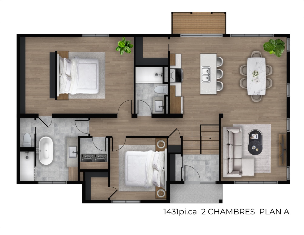 Martina 1431 2 Chambres Plan A OPT